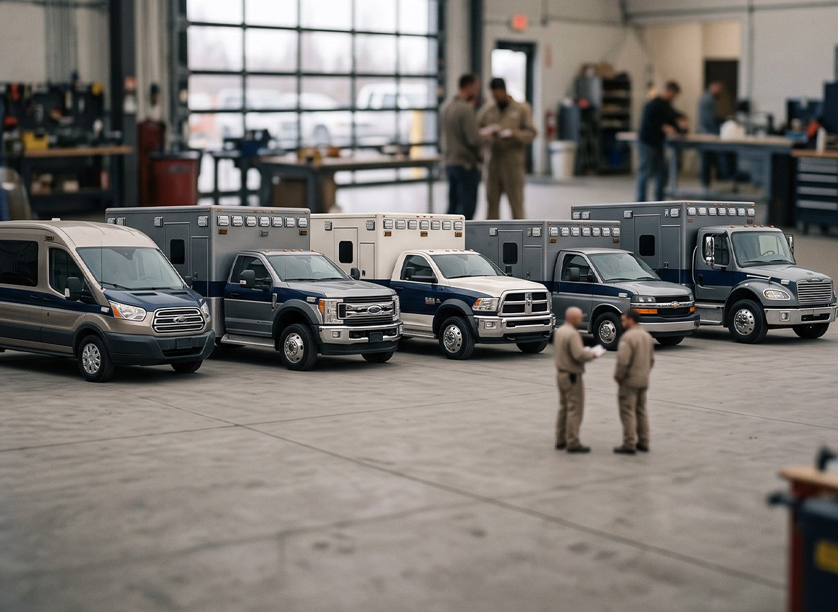 Comparison chart of major U.S. ambulance manufacturers